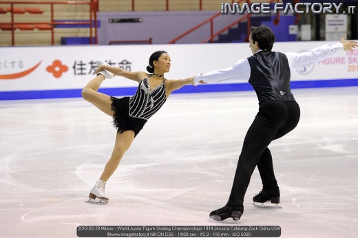 2013-02-28 Milano - World Junior Figure Skating Championships 1914 Jessica Calalang-Zack Sidhu USA